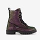 Leren meisjes veterboots multicolor