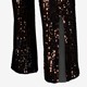 Dames glitter flared legging bruin