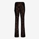 Dames glitter flared legging bruin