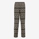 Dames pantalon zwart met print