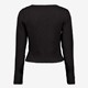 Dames vest met strikkoordjes zwart