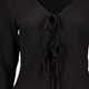 Dames vest met strikkoordjes zwart