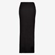 Lange dames rok met split zwart
