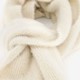 Ribgebreide dames sjaal beige