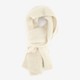 Ribgebreide dames sjaal beige