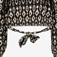 Dames blouse zwart met print