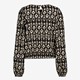 Dames blouse zwart met print