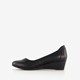 Dames ballerina's met sleehak zwart