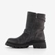 Dames biker boots met gespen grijs