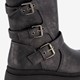 Dames biker boots met gespen grijs