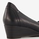 Dames ballerina's met sleehak zwart
