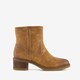 Dames enkellaarsjes met hak cognac