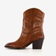 Leren dames western laarsjes cognac