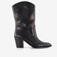 Leren dames western laarsjes zwart
