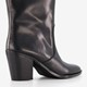 Leren dames western laarsjes zwart