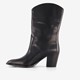 Leren dames western laarsjes zwart