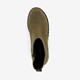 Leren dames boots olijfgroen