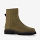 Hush Puppies leren dames boots olijfgroen