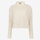 Kort dames fleece vest beige