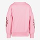 Meisjes sweater geborduurde mouwen roze