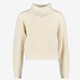 Meisjes sweater met col beige