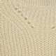 Meisjes sweater met col beige
