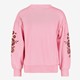 Meisjes sweater roze met bloemen