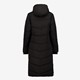 Lange gewatteerde dames parka jas zwart