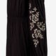 Meisjes jurk zwart met geborduurde details