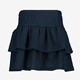 Meisjes rok met ruches donkerblauw