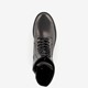 Leren dames veterboots zwart
