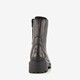 Leren dames veterboots zwart