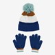Chase kinder set muts handschoenen