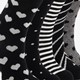 5 paar damessoken met print zwart wit