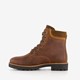 Leren dames veterboots bruin