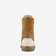 Leren dames veterboots cognac