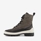 Leren dames veterboots grijs