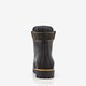 Leren dames veterboots zwart