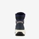 Leren dames veterboots grijs blauw