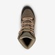 Leren dames veterboots beige zwart