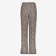 Dames wide leg pantalon met panterprint