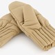 Gewatteerde dames wanten beige