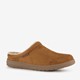 Relaxed Fit suede heren sloffen bruin
