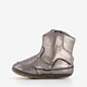 Leren babyschoenen metallic grijs