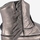Leren babyschoenen metallic grijs