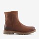 Gevoerde leren heren boots bruin