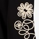 Dames sweater zwart met geborduurde bloemen