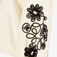Dames sweater beige met geborduurde bloemen