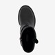 Leren meisjes biker boots zwart