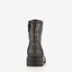 Leren meisjes veterboots zwart